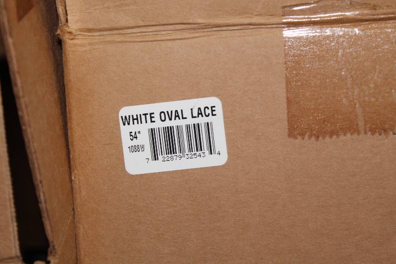 lot 755 image: Box of C.H.A. 54 Neon Orange TT Oval Lace The Ultra Lace.