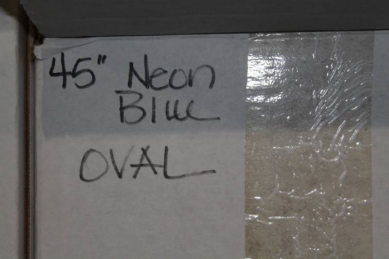 lot 758 image: Box of C.H.A. 45 Neon Blue TT Oval Lace The Ultra Lace.
