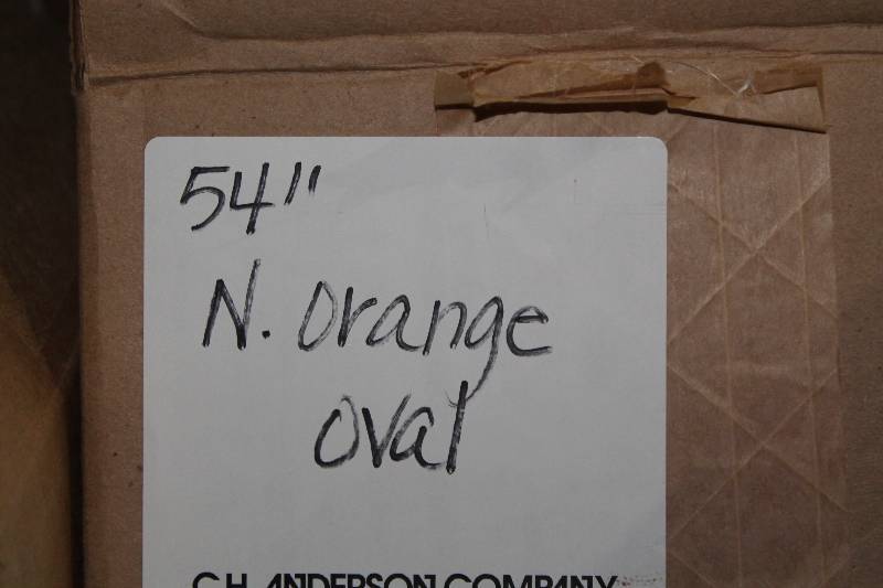lot 770 image: Box of C.H.A. 54 Neon Orange TT Oval Lace The Ultra Lace.