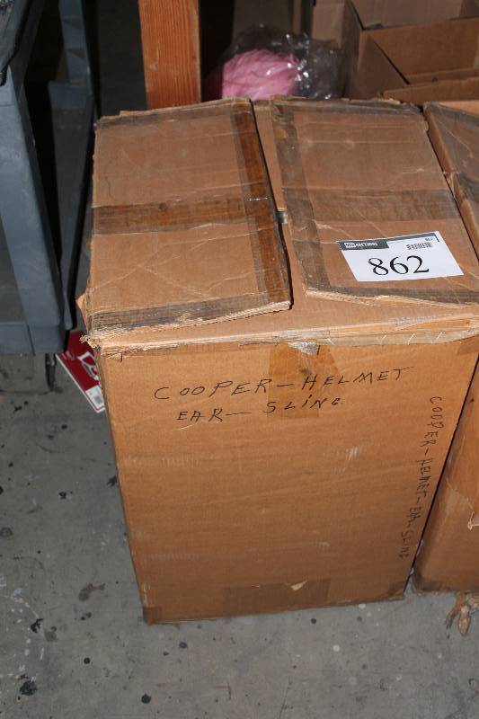 lot 862 image: Box Lot Including Cooper Helmet Ear Slings Plastic.