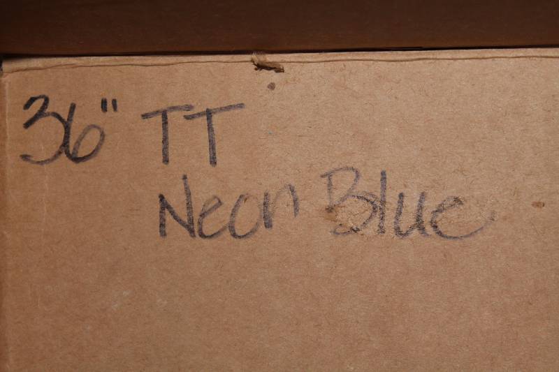 lot 779 image: Box of C.H.A. 36 Neon Blue TT Oval Lace The Ultra Lace.