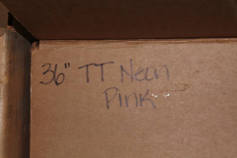 lot 780 image: Box of C.H.A. 36 Neon Pink TT Oval Lace The Ultra Lace.