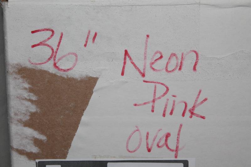 lot 1113 image: Box of C.H.A. 36 Neon Pink TT Oval Hockey Lace The Ultra Lace.