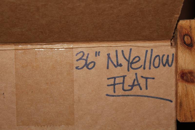 lot 793 image: Box of C.H.A. 36 Neon Yellow Flat Lace The Ultra Lace.