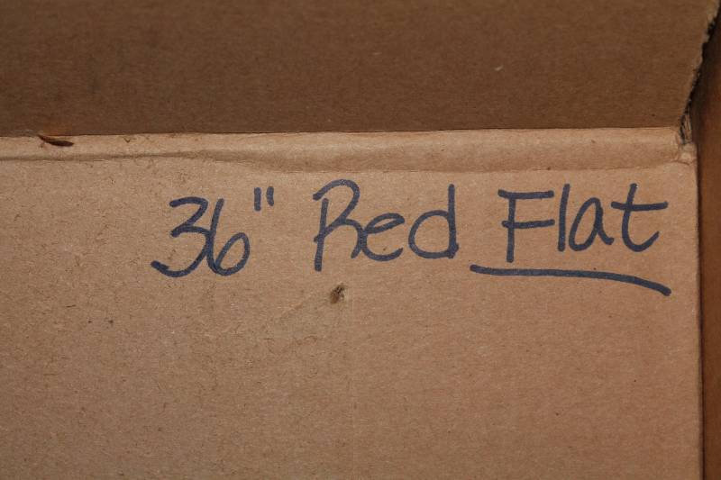 lot 794 image: Box of C.H.A. 36 Red Flat Lace The Ultra Lace.