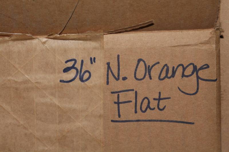 lot 797 image: Box of C.H.A. 36 Neon Orange Flat Lace The Ultra Lace.
