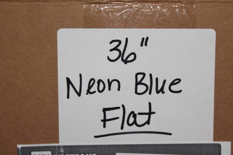 lot 802 image: Box of C.H.A. 36 Neon Blue Flat Lace The Ultra Lace.