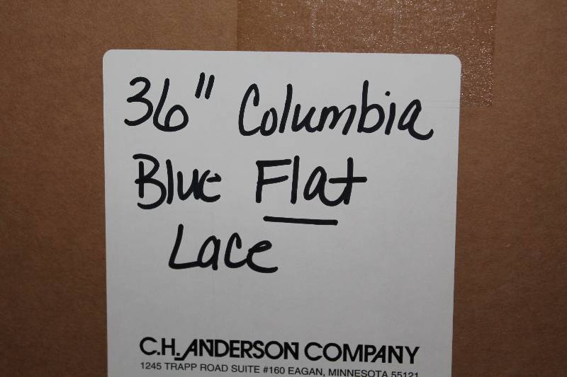 lot 803 image: Box of C.H.A. 36 Columbia Blue Flat Lace The Ultra Lace.