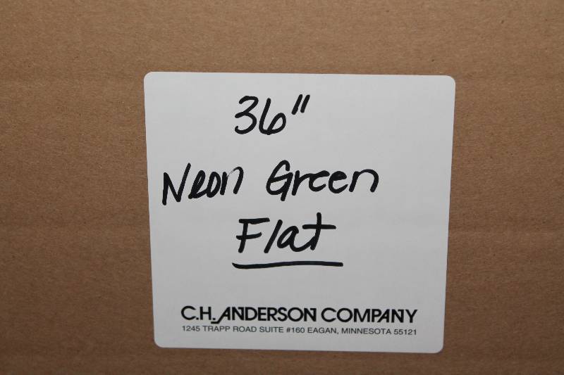 lot 804 image: Box of C.H.A. 36 Neon Green Flat Lace The Ultra Lace.