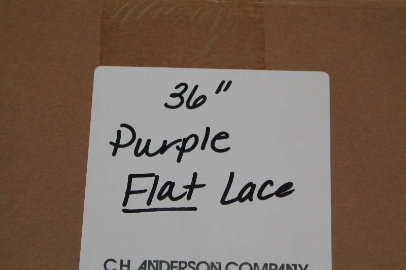 lot 1117 image: Box of C.H.A. 36 Neon Green Flat Lace The Ultra Lace.