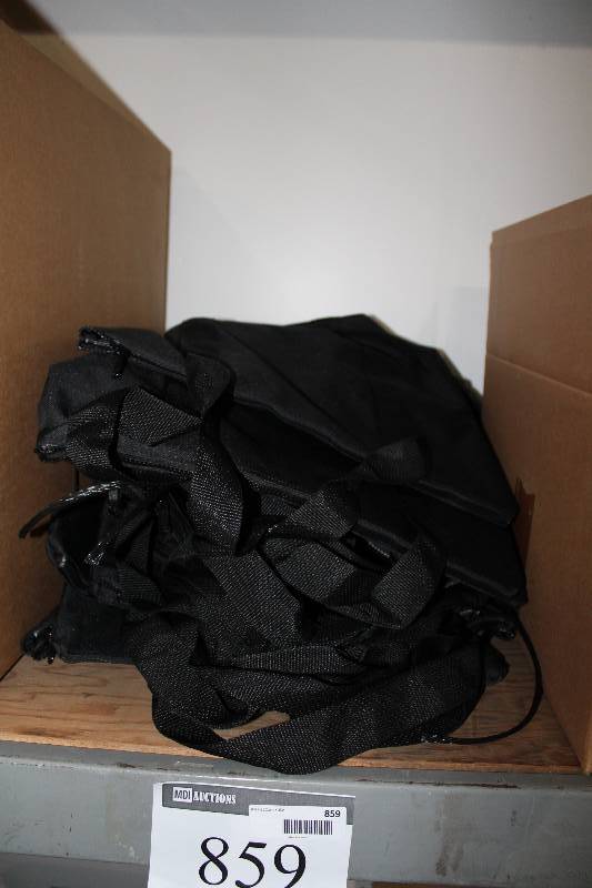 lot 859 image: Shelf Lot of Black Tote Bags.
