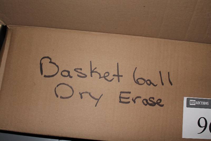 lot 963 image: Shelf Lot Including Basketball Play Maker Dry Erase Board C.H.A. Brand.