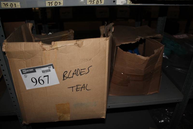 lot 967 image: Box Lot of (2) Plastic Indoor Hockey Stick Blades TealBlack.