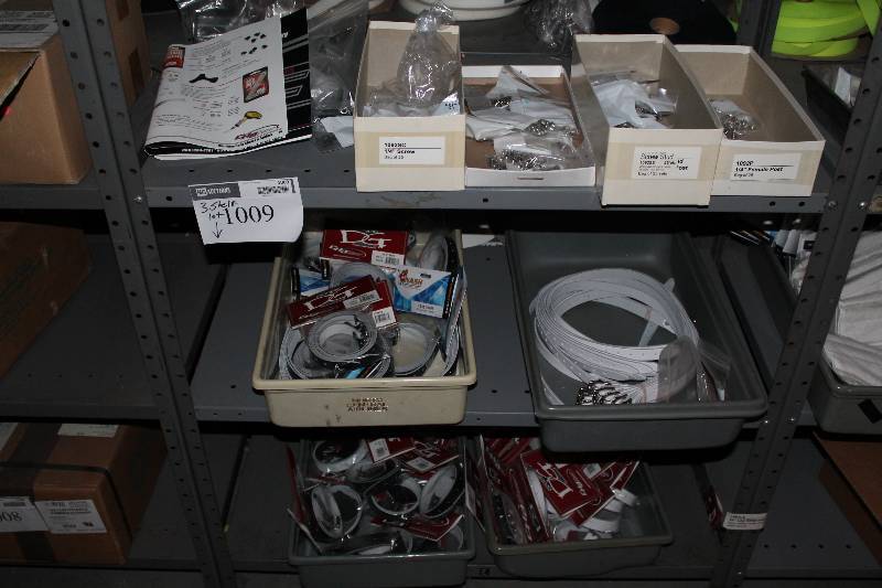 lot 1009 image: Shelf Lot of (3) Including 14 Screw 14 Female Post Screw Stud Miscellaneous Hardware And More.