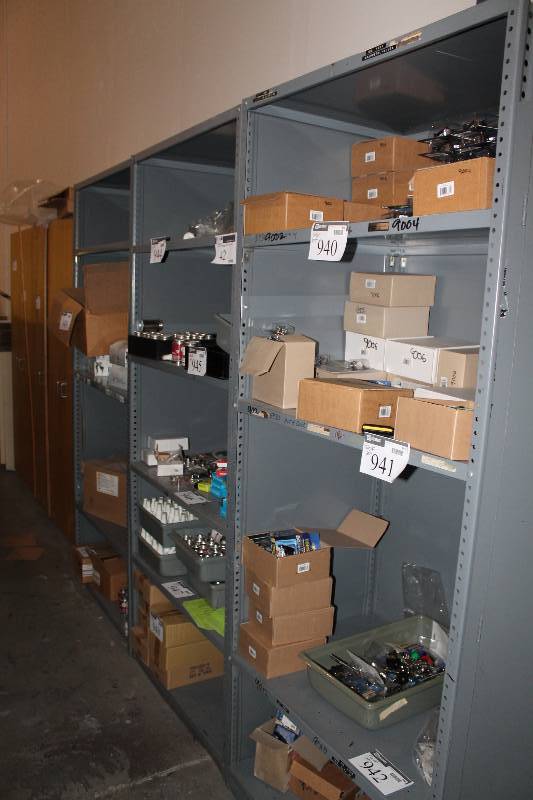 lot 42 image: Lot of (3) Metal Shelving Units 36 x 24 x 57 Contents Not Included.