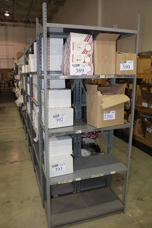 lot 37 image: Lot of (10) Metal Shelving Units 36 x 24 x 87 Contents Not Included.