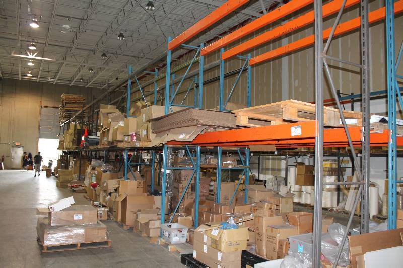 lot 29 image: Pallet Racking Lot Including 12 Cross Beam (4) 8 Cross Beams (32) 13 Uprights (10).