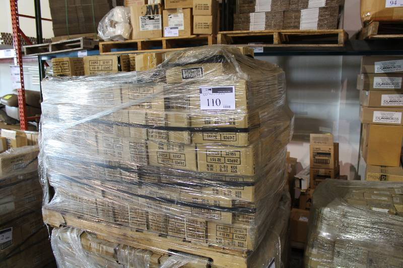 lot 110 image: Pallet Lot of Hockey Stick Ends Black 24pcsBox.