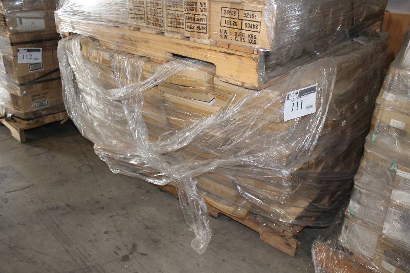 lot 111 image: Pallet Lot of Hockey Stick Ends Black 24pcsBox.
