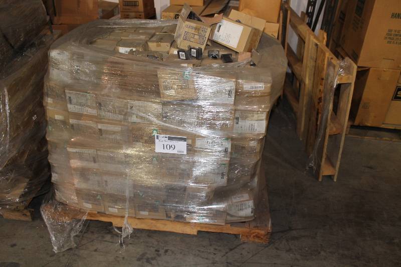lot 109 image: Pallet Lot of Hockey Stick Ends Black 24pcsBox.