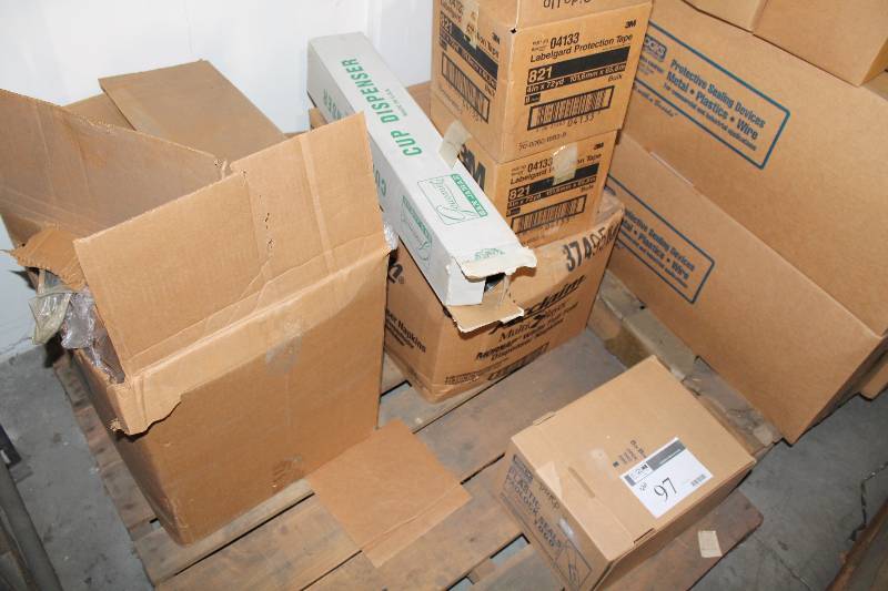 lot 97 image: Pallet Lot IncludingAcclaim Dispenser Napkins Labelgard Protection Tape Plastic Padlock Seals 1000pcsBox And More.