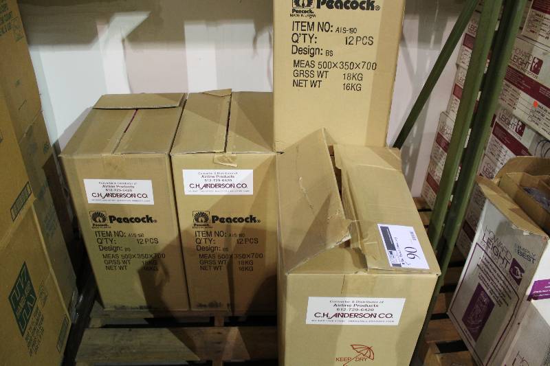 lot 90 image: Box Lot of (5) Peacock Vacuum Coffee Jugs 12pcsBox.