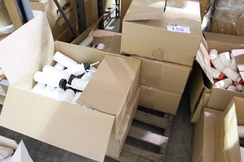 lot 158 image: Pallet Lot of Plastic Water Bottles wSports Lids & Straws.