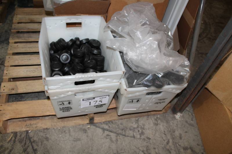 lot 175 image: Box Lot of (2) Black Plastic Disks Training Pucks.