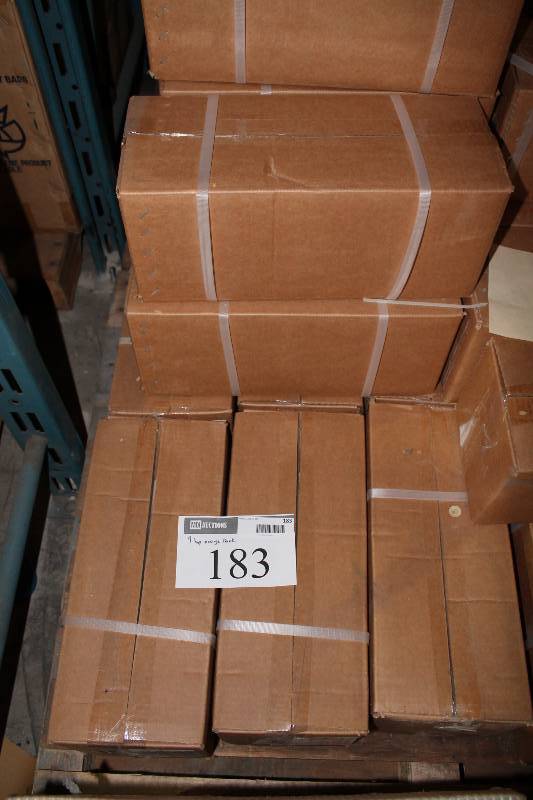 lot 183 image: Box Lot of (9) C.H. Anderson Hockey Pucks Orange 50pcsCarton.