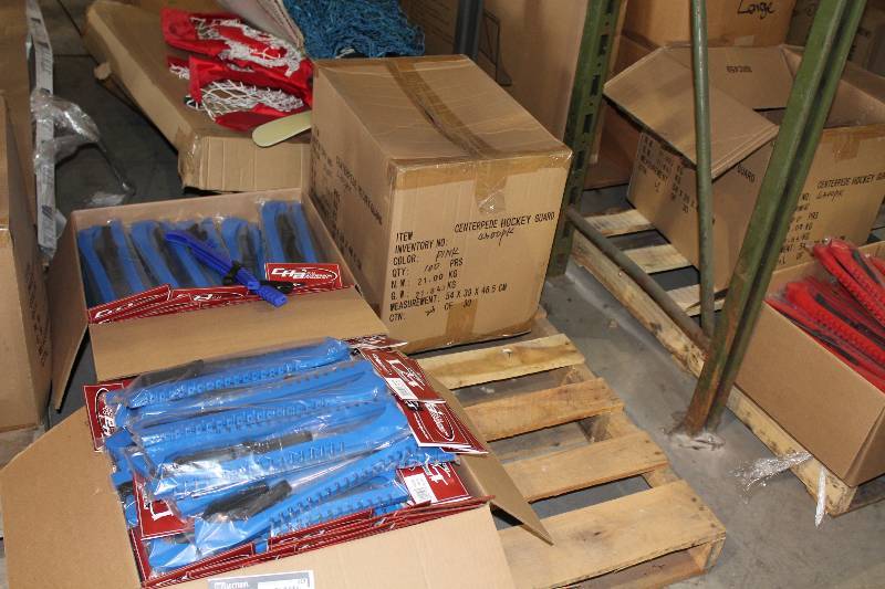lot 213 image: Box Lot of (3) Skate Guards Red, Black, Pink app. 100perBox.