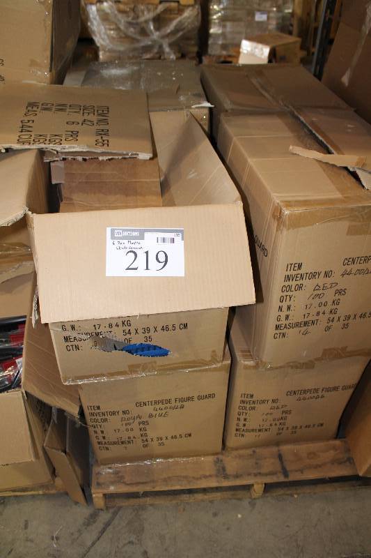 lot 219 image: Box Lot of (6) Plastic Centerpede Figure Skate Guard 100perBox.