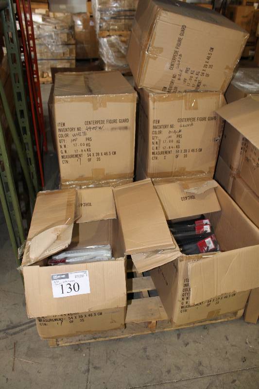lot 130 image: Pallet Lot of White Skate Guards 54 x 39 x 48.5cm 100pcsBox.