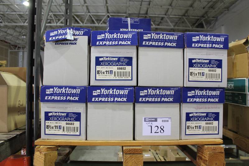lot 128 image: Pallet of Xerographic Yorktown Paper 8.5 x 11.