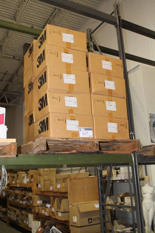lot 117 image: Box Lot of (9) 3M 1 x 50yard Paper Beige.