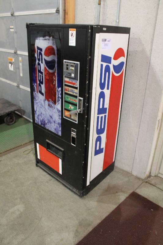 lot 1001 image: Pepsi-Cola Soda Dispensing Machine Serial No. 4RF0C8768115V 60Hz 1Ph.
