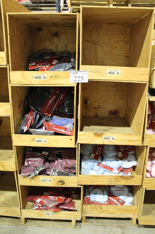 lot 225 image: Contents of (2) Rows Including Ultra Terry Soaker, Large, Red And More.