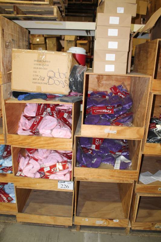 lot 226 image: Contents of (2) Rows Including Ultra Terry Soaker, Large, Purple And More.
