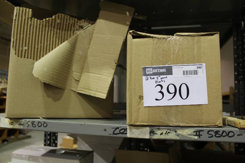 lot 390 image: Box Lot of (2) 8 Wooden Blocks.