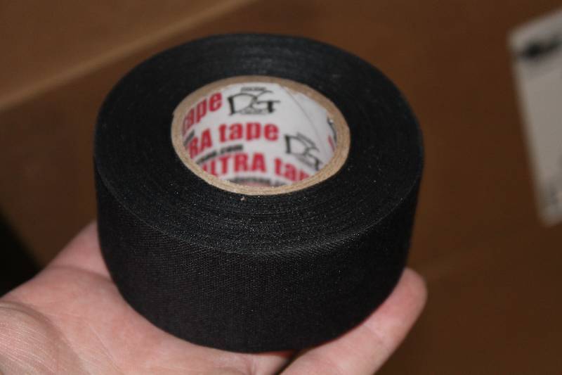 lot 305 image: Box Lot of (2) C.H.A. Black Cloth Tape 1 x 30Yard  81 RollsBox.