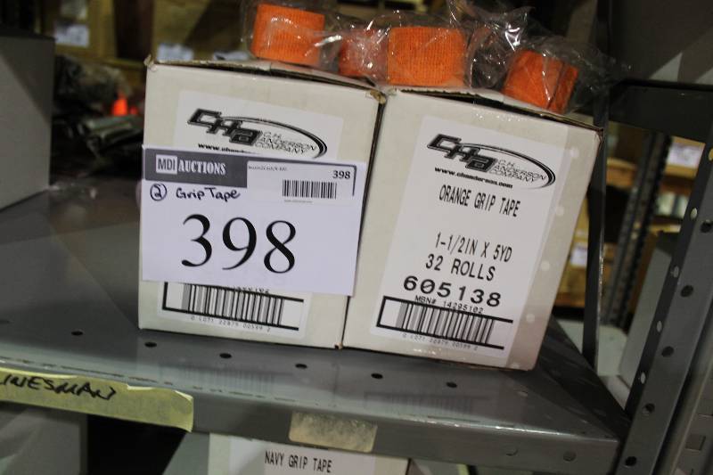 lot 398 image: Box Lot of (2) Orange Grip Tape 1.5 x 5yd 32 Rolls.