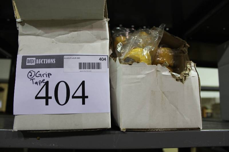 lot 404 image: Box Lot of (2) Yellow Grip Tape 1.5 x 5yd 32 Rolls.