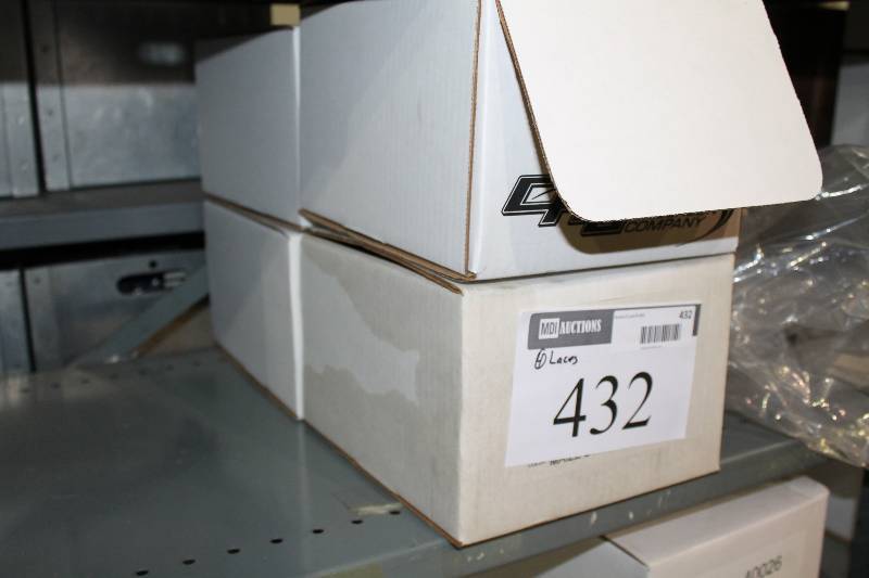 lot 432 image: Box Lot of (4) C.H.A. Hockey Laces 96 PlasticMaizeNavy Wax 36perBox.