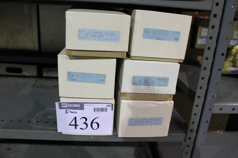 lot 436 image: Box Lot of (6) All-Purpose Sport Shoe Laces.