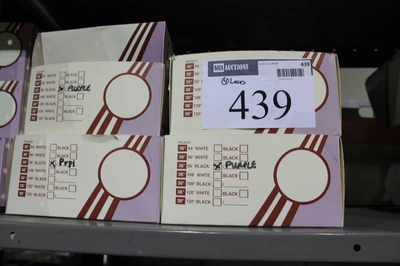 lot 439 image: Box Lot of (4) Shoe Laces Purple 96.
