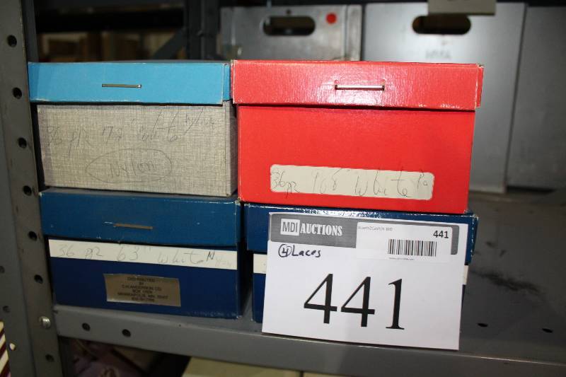 lot 441 image: Box Lot of (4) White Shoe Laces 96 63 72.