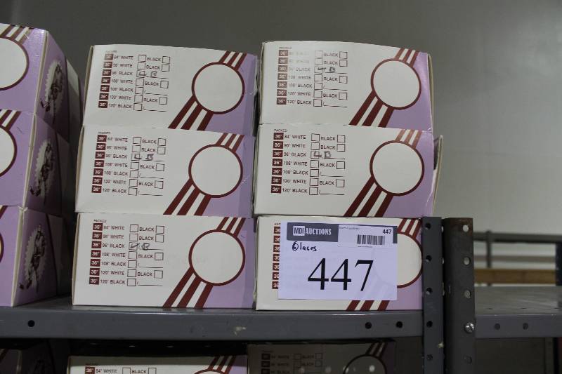 lot 447 image: Box Lot of (6) Blue 96 Hockey Laces 1 Pound Boxes.