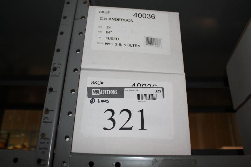 lot 321 image: Box Lot of (2) The Ultra Lace Sonic Tip Skate Lace 84 White wBlack 24perBox.