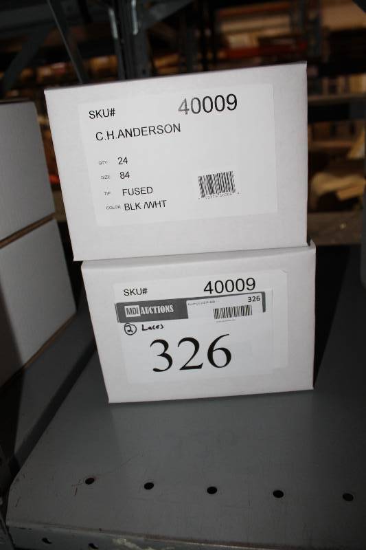 lot 326 image: Box Lot of (2) C.H.A. Heavy Duty Skate Laces 84 Fused Black wWhite 24perBox.