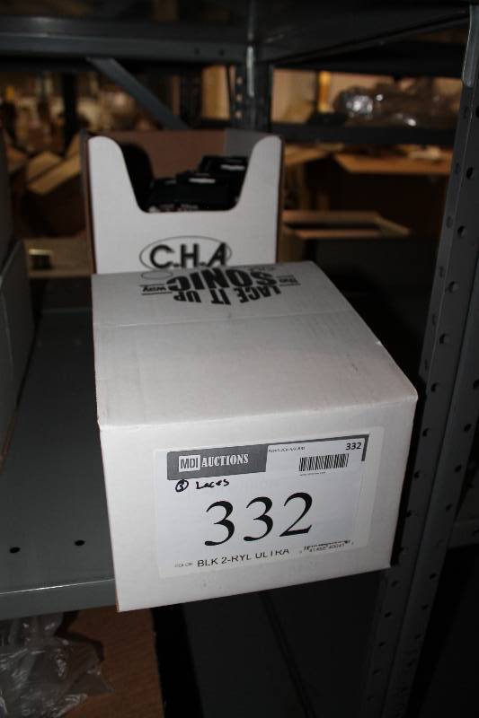 lot 332 image: Box Lot of (1) The Ultra Lace Sonic Tip Skate Lace 72 Black 24perBox.