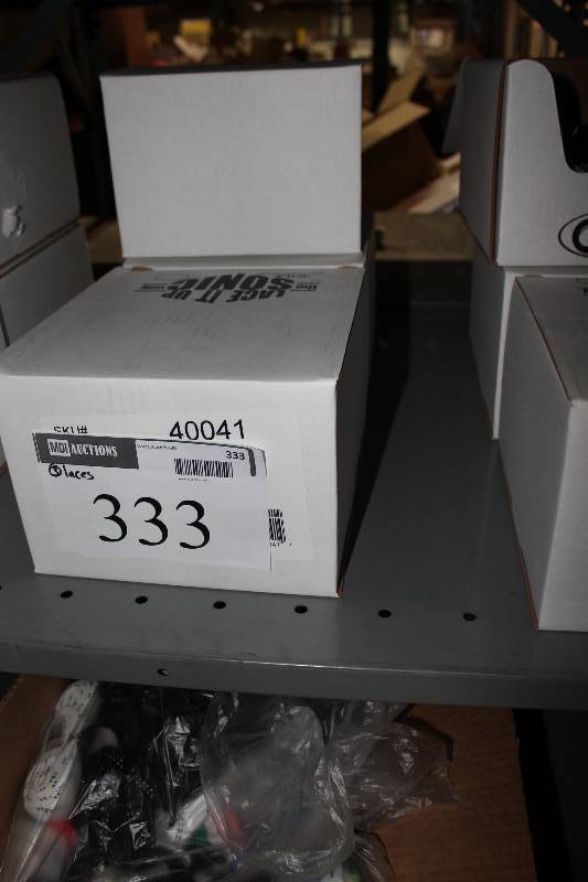 lot 333 image: Box Lot of (1) The Ultra Lace Sonic Tip Skate Lace 72 Black 24perBox.